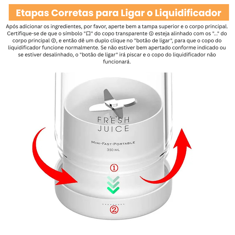 Mini Liquidificador Portátil Elétrico