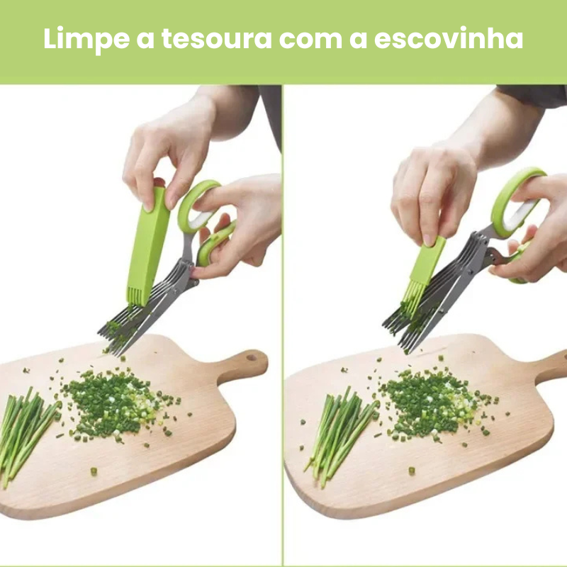 Tesoura Multiuso 5 Lâminas em Aço Inoxidável