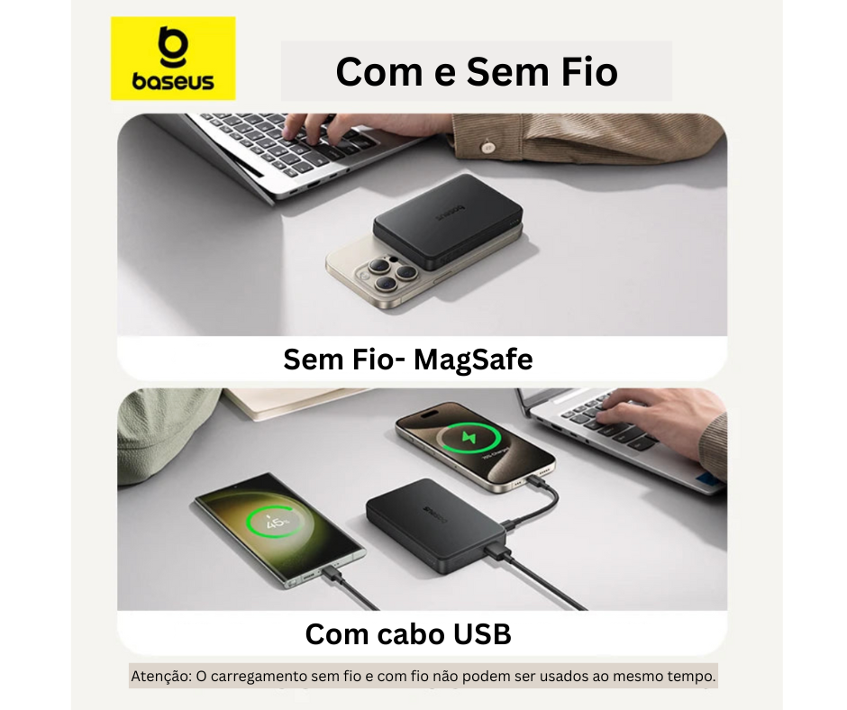 Power Bank Magnético 22.5W – Carga Rápida para iPhone 13/14/15/16 Pro Max