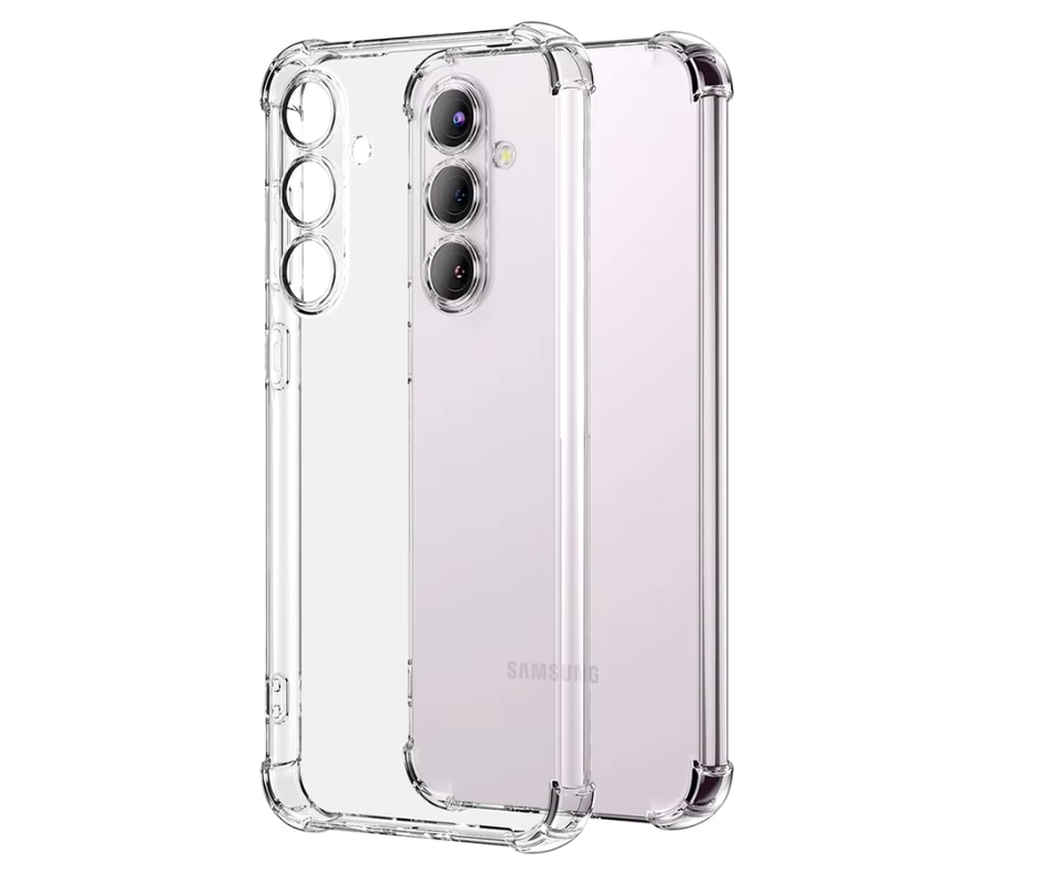 Capa transparente de silicone à prova de choque para Samsung Galaxy