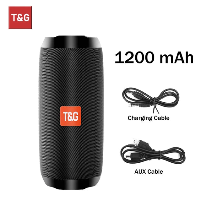 Caixa de Som Bluetooth T&G TG117 Portátil e À Prova d’Água