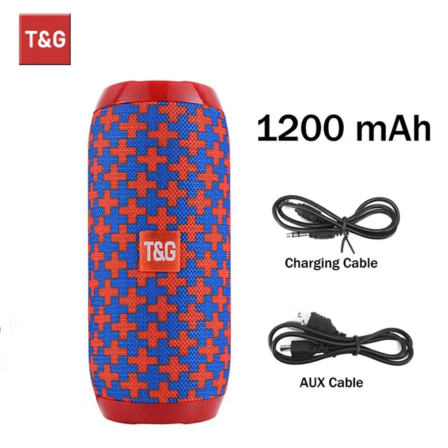 Caixa de Som Bluetooth T&G TG117 Portátil e À Prova d’Água