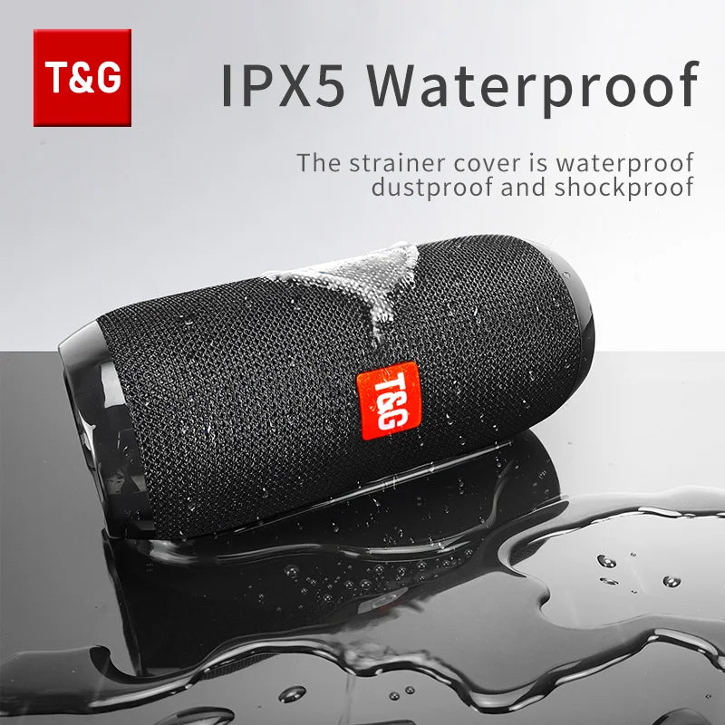 Caixa de Som Bluetooth T&G TG117 Portátil e À Prova d’Água