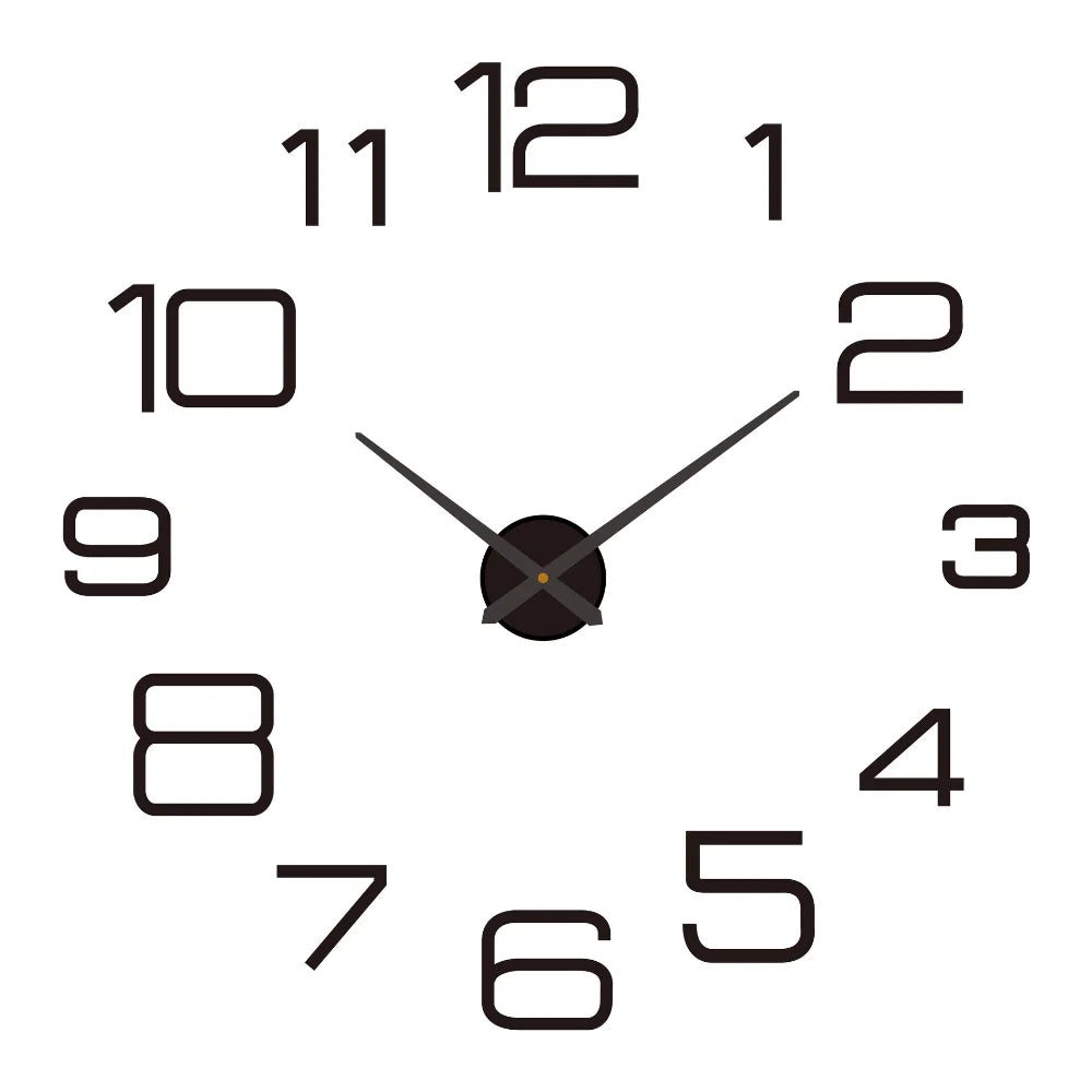 🕰️✨ Relógio de Parede Adesivo com Números Fluorescentes