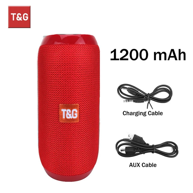 Caixa de Som Bluetooth T&G TG117 Portátil e À Prova d’Água