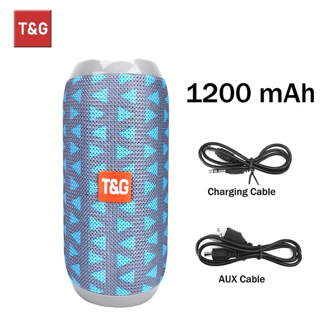 Caixa de Som Bluetooth T&G TG117 Portátil e À Prova d’Água