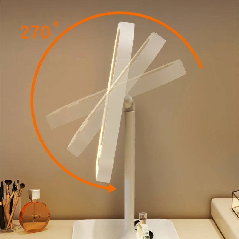 💡✨ Espelho de Maquiagem com Bandeja Organizadora – LED