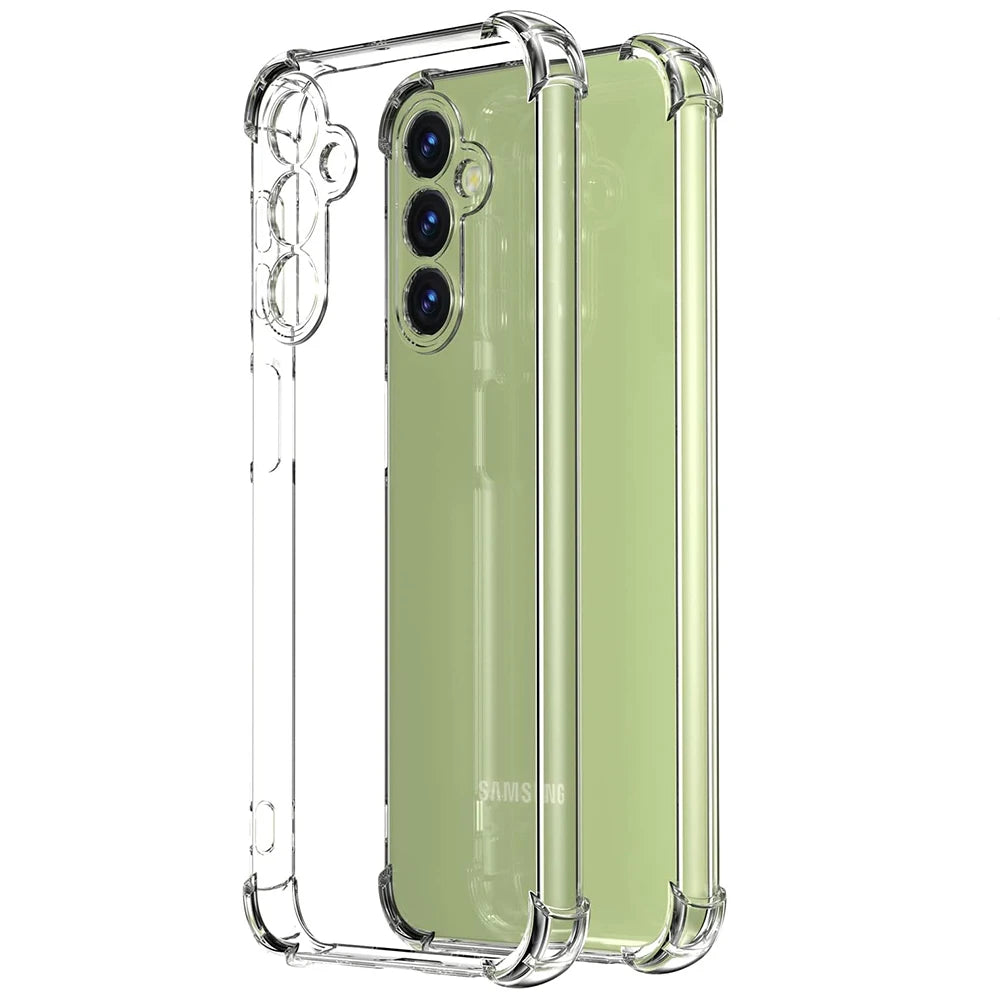Capa transparente de silicone à prova de choque para Samsung Galaxy