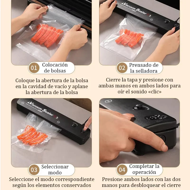 Seladora a Vácuo Automática para Alimentos – Máquina de Embalagem Doméstica
Conserva por mais tempo | Fácil de usar | Ideal para carnes, vegetais, frutas, grãos e muito mais!