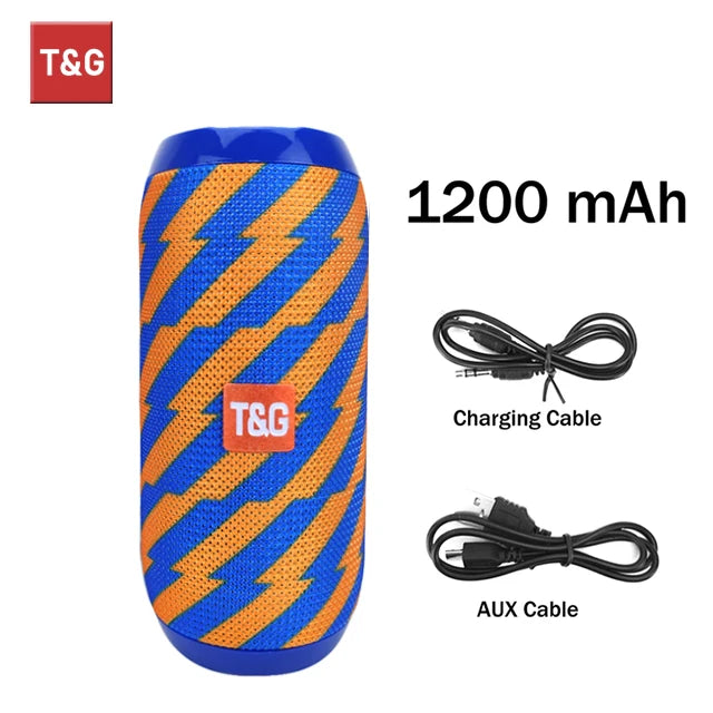Caixa de Som Bluetooth T&G TG117 Portátil e À Prova d’Água