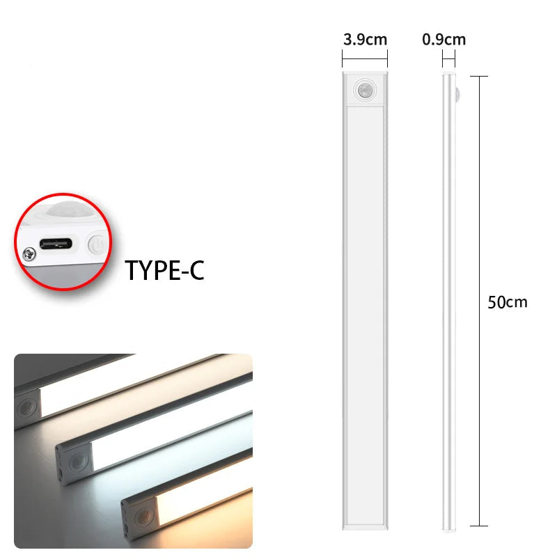 Lâmpada LED Noturna Sem Fio com Sensor de Movimento