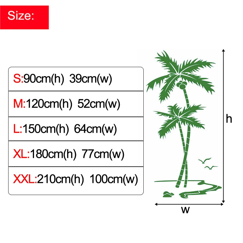 🌴✨ Adesivo de Parede Espelhado 3D – Árvore de Coco em Acrílico