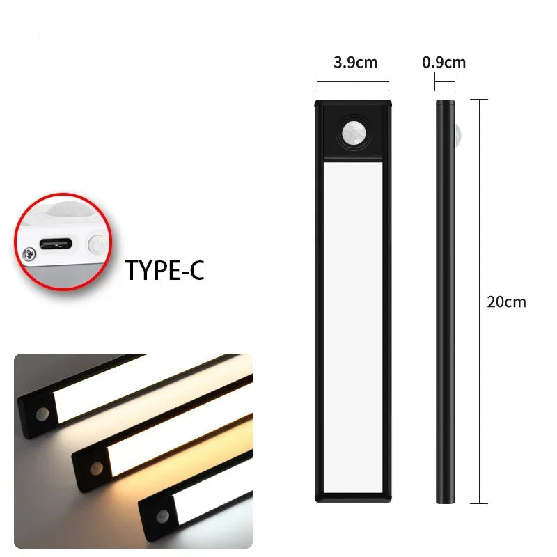 Lâmpada LED Noturna Sem Fio com Sensor de Movimento