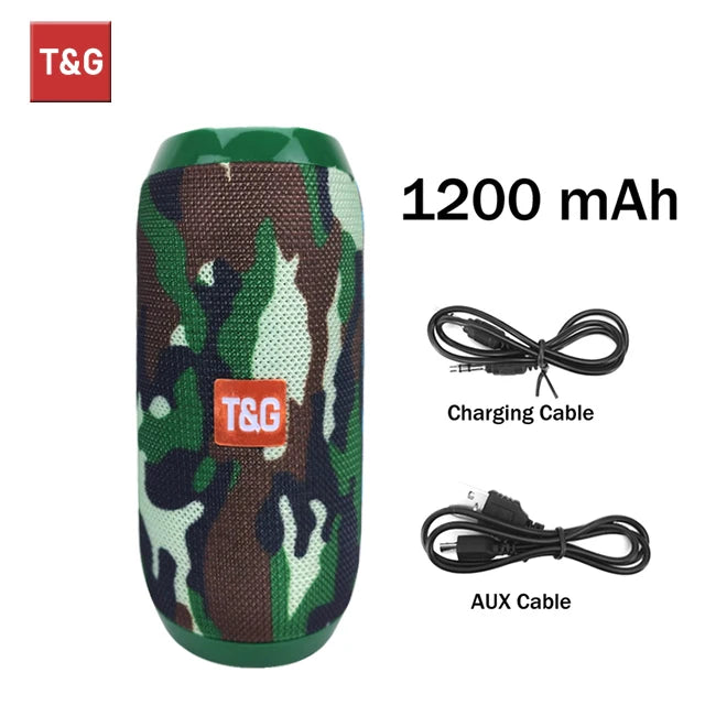 Caixa de Som Bluetooth T&G TG117 Portátil e À Prova d’Água