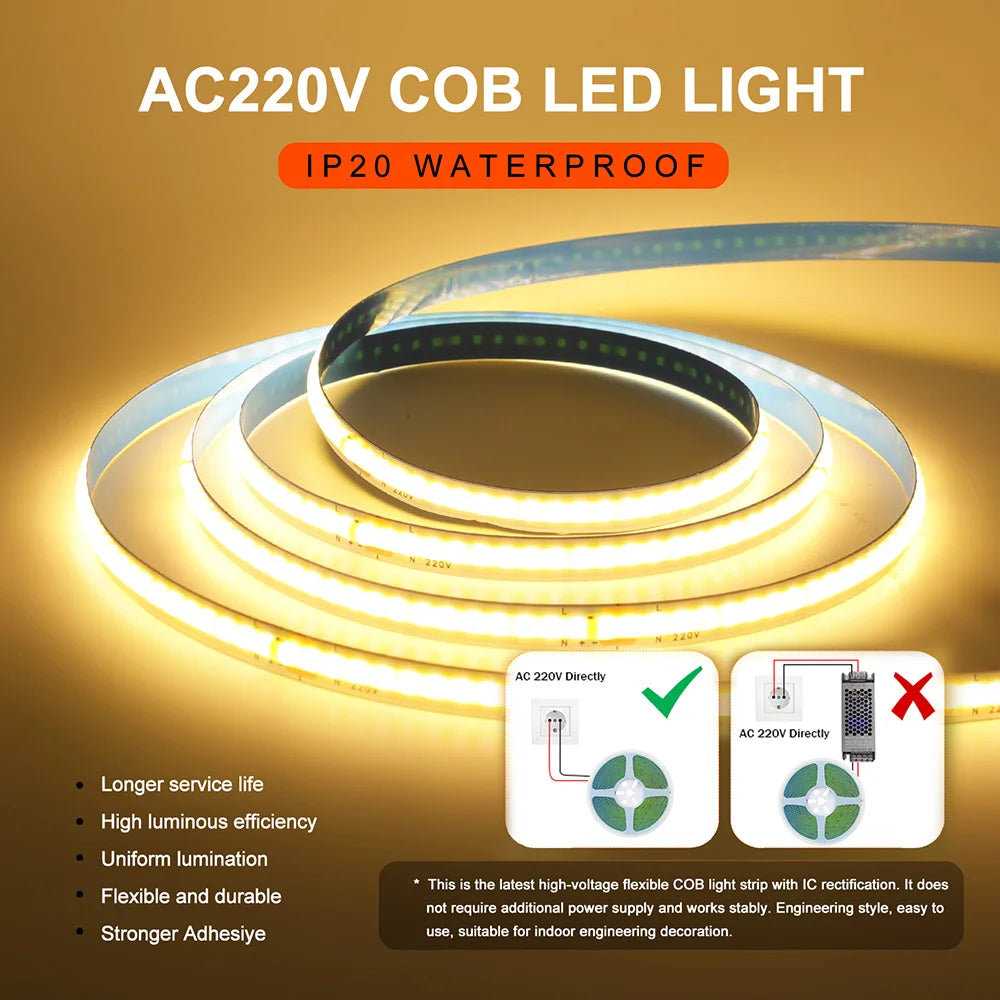 Fita de LED Iluminação Linear com Chip IC, Alta Luminisidade