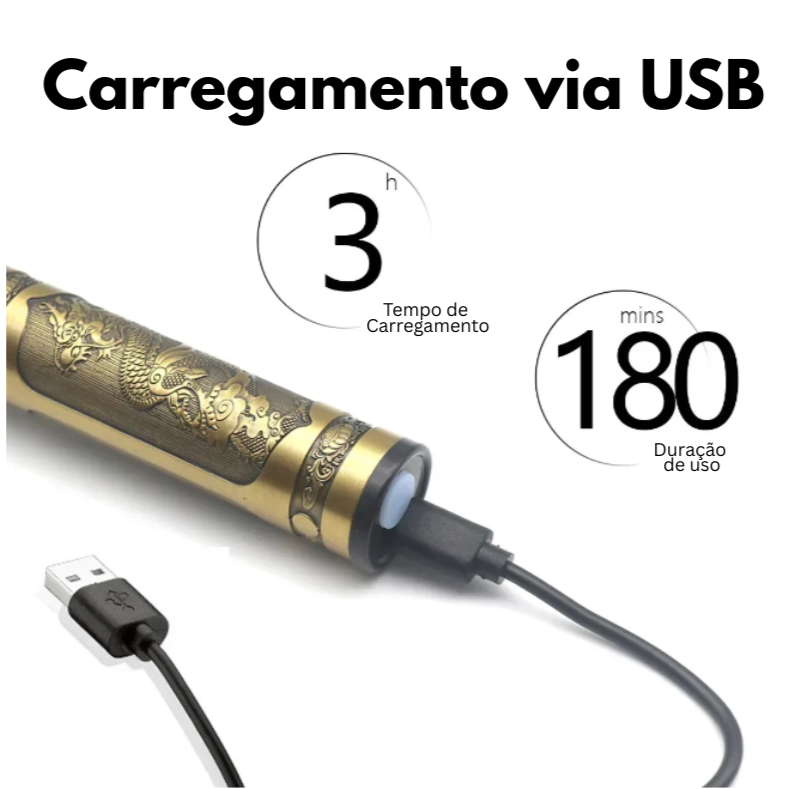 Aparador de Cabelo e Barba T9 Profissional