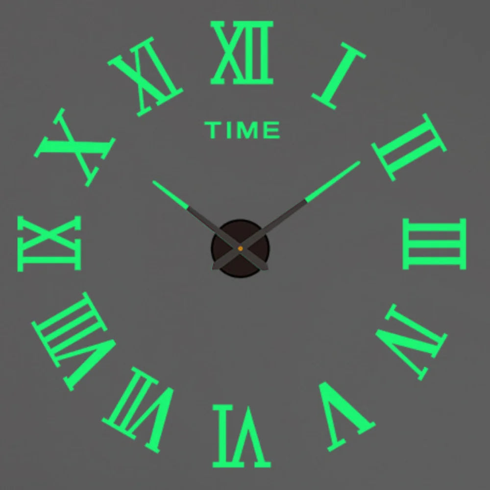 🕰️✨ Relógio de Parede Adesivo com Números Fluorescentes