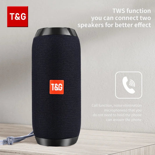 Caixa de Som Bluetooth T&G TG117 Portátil e À Prova d’Água